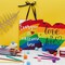 2 Pieces Rainbow Pride Sign Everyone is Welcome Here Sign Love is Love Wood Hanging Decoration Double Sided Printing Wall Door Window Decor for Rainbow Pride Party